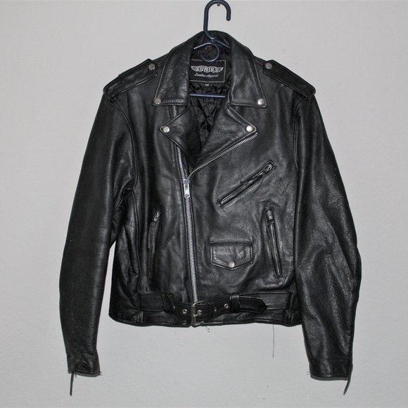 Unik Jackets & Blazers - Unik Vintage Ladies Leather Motorcycle Jacket